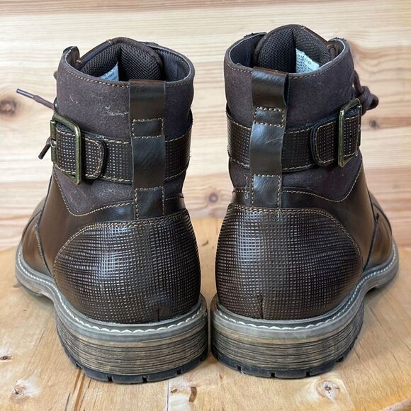 Arizona Lautner Brown Leather Lace Up Boots Mens Size 8 main image 5
